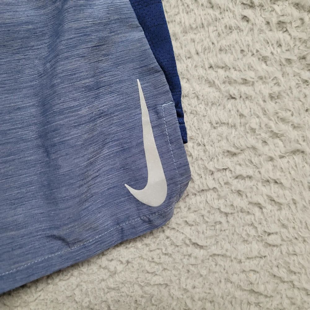 Nike Shorts Womens Large Blue Lined Dri-Fit Gym Stretch Lightweight Athleisure - Picture 2 of 10